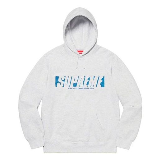 Supreme Ss20 Week 1 Reflective Cutout Hooded Sweatshirt Logo In White