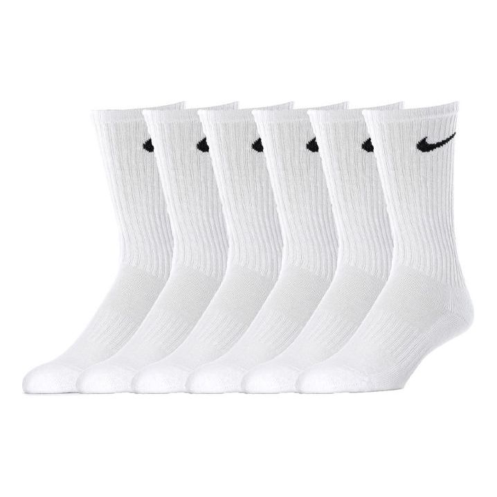 Nike Unisex Sports Stockings 6 Packs White SX7666-100 KICKSCREW