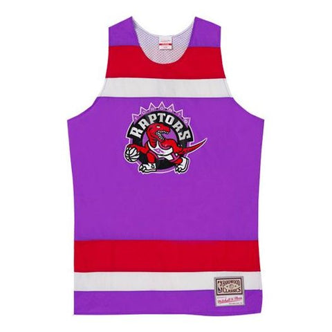 Men's Toronto Raptors NBA Mitchell Ness Purple Big Face Fashion Jersey Tank  Top