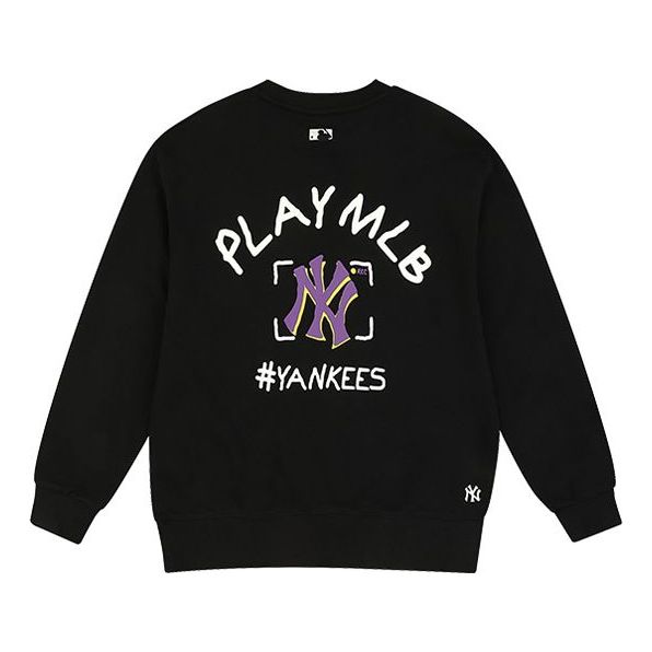 MLB Play Series Long Sleeves Loose Graffiti Unisex Black