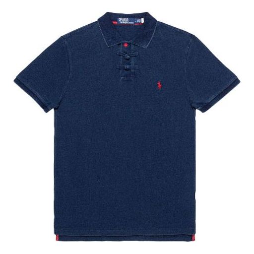 CLOT x Polo Ralph Lauren Embroidery Polo Shirt Navy Blue 710827826001 ...