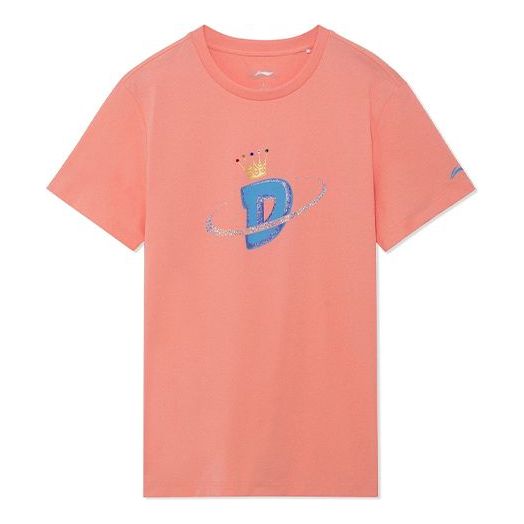 Li-ning X Ding-ning Table Tennis Tee 'fluorescence Orange' In Pink