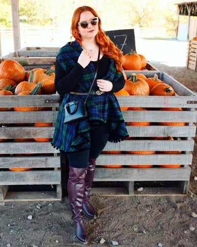 pumpkin patch outfit fall flannel cape vest hey mavens gucci best fashion