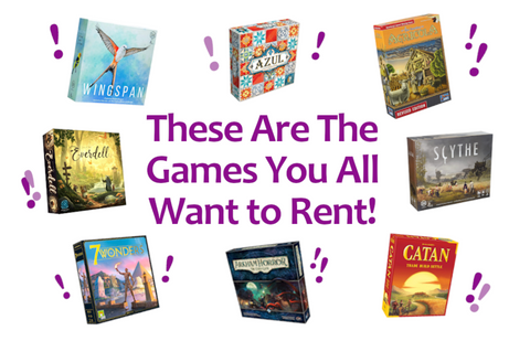 These Are The Games You All Want To Rent! (picture of games)