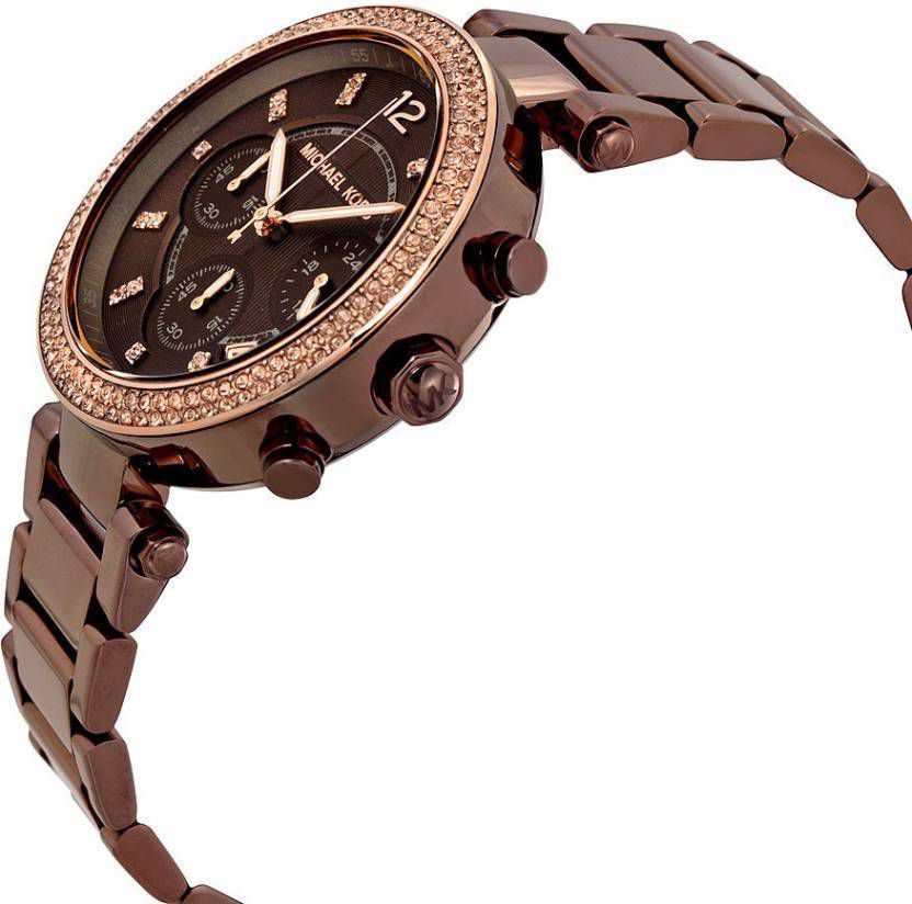 Michael Kors Parker Chronograph Chocolate Ladies Watch MK5578 – The Watches  Men & CO