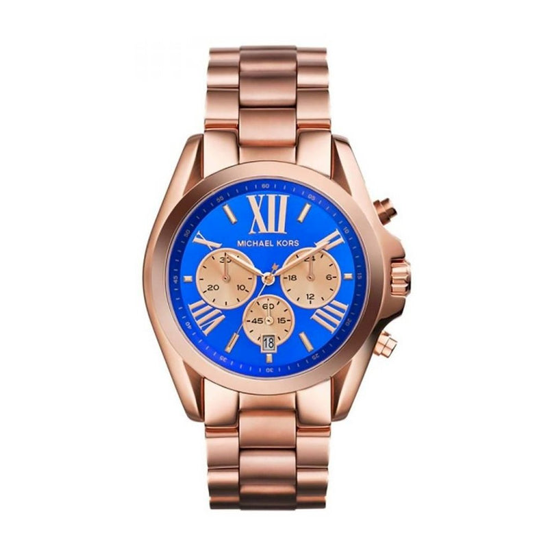 Michael Kors Ladies Slim Runway Gold Ocean Blue Watch MK3492 from RealWatch