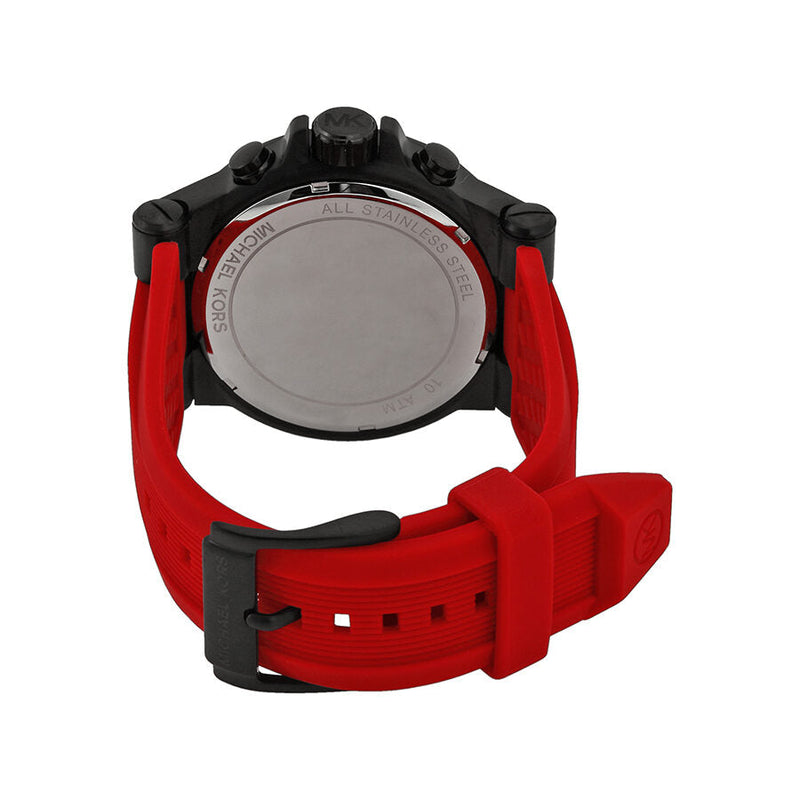 Michael Kors Lennox Chronograph Black and Red Nylon Mens Watch MK8943   Jacob Time Inc