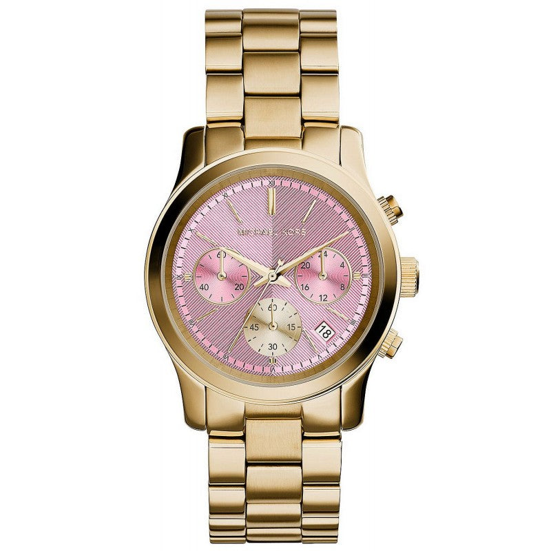 Michael Kors Runway Pink Dial Gold Women's Watch MK6161 – The Watches Men &  CO