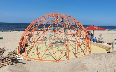 Geodesic dome frame