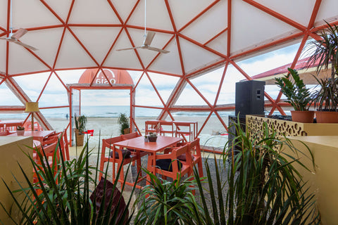 Geodesic dome restaurant