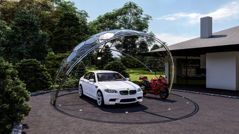 Motorized Retractable Aura Dome Garage