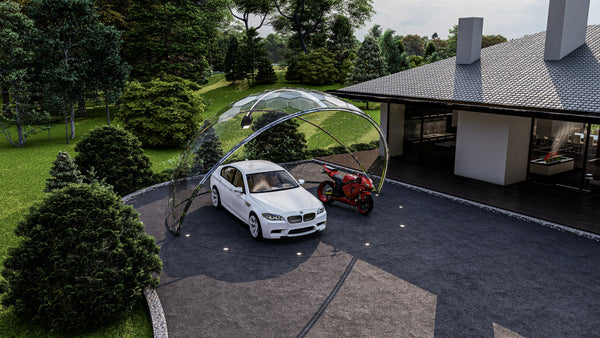 Motorized Retractable Aura Dome Garage