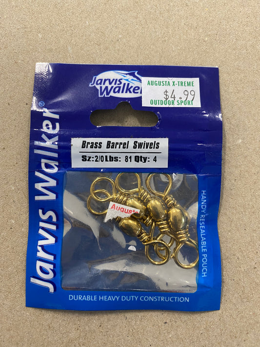 30 Pack of Size 6 Jarvis Walker Black Barrel Swivels With Snaps