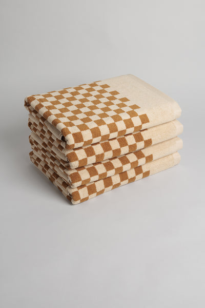 Shop BAINA, ROMAN Organic Cotton Pool Towel, Cedar + Sand · BAINA, Official Online Store