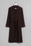 SULIS Bath Robe | Tabac and Noir | 100% GOTS certified Organic Cotton bath robe by BAINA