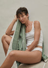 BETHELL Bath Towel | Sage and Chalk | 100% Organic Cotton bath towel by BAINA