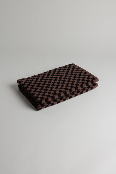 Shop BAINA, BEPPU Organic Cotton Bath Mat, Tabac + Noir · BAINA, Official Online Store