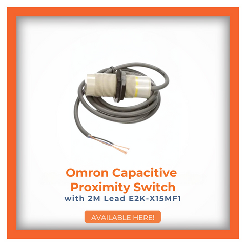 Omron Capacitive Proximity Switch with 2M Lead E2K-X15MF1, precision sensor technology, ready to order.