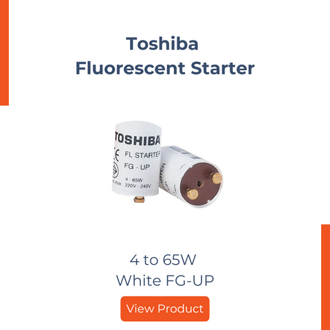 Toshiba Fluorescent Starter 4 to 65W White FG-UP