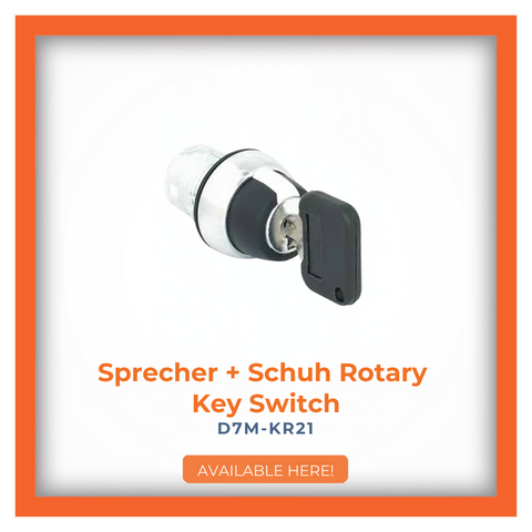 Sprecher + Schuh Rotary Key Switch D7M-KR21 for secure access control available here.