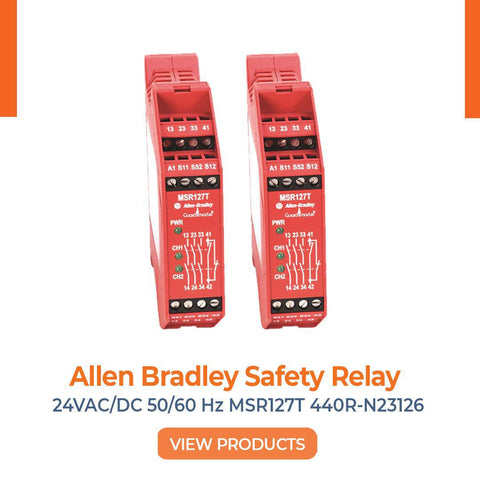 Allen Bradley Safety Relay 24VAC/DC 50/60 Hz MSR127T 440R-N23126
