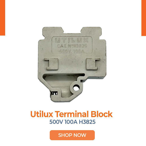 Utilux Terminal Block 500V 100A H3825