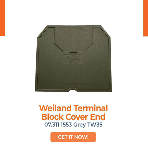 Weiland Terminal Block Cover End 07.311 1553 Grey TW35