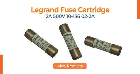 Legrand Fuse Cartridge 2A 500V 10-136 02-2A