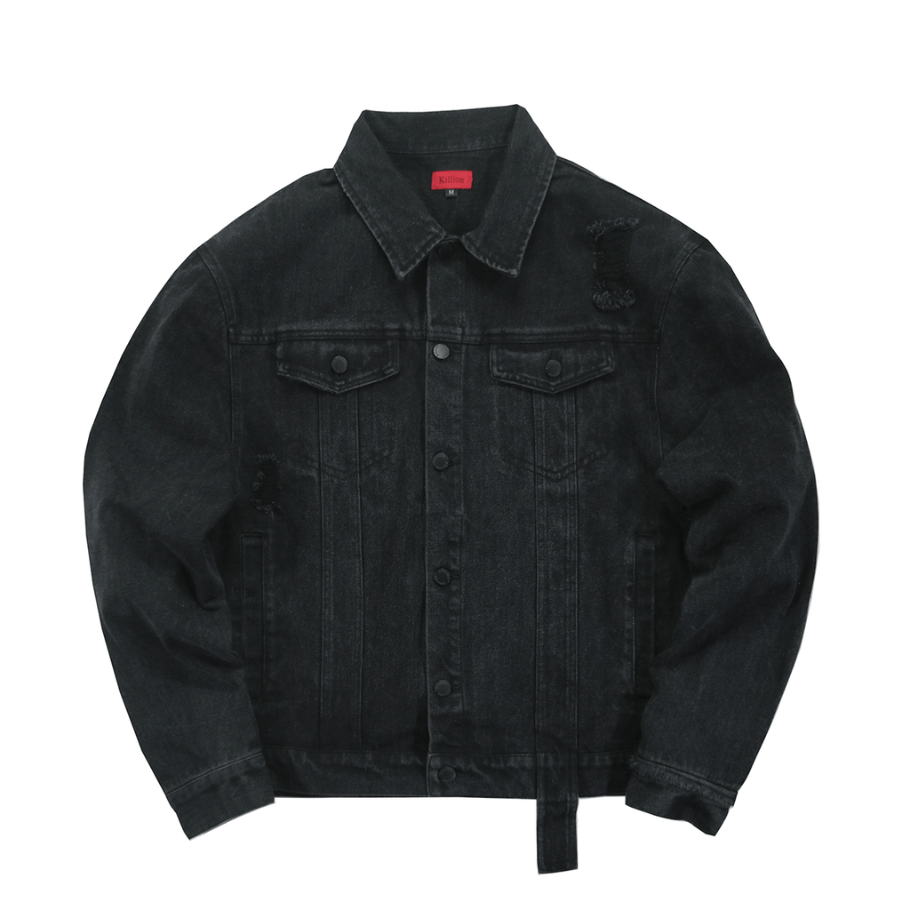 oversized black jean jacket