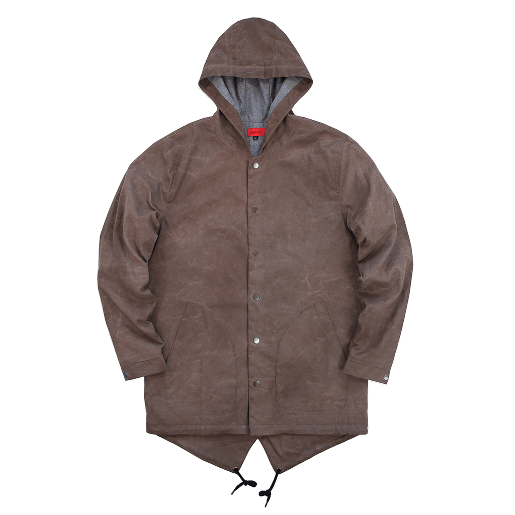 waxed fishtail parka