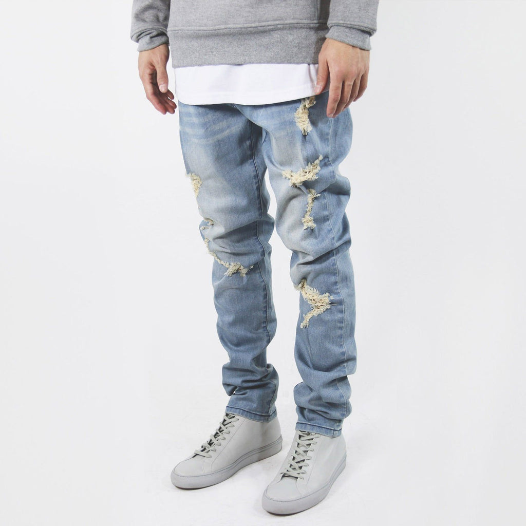 stone wash ripped jeans