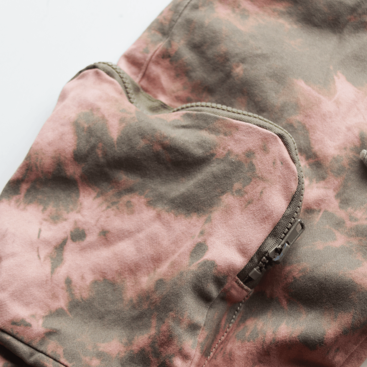 Tie Dye Lightweight Cargo Twill Trekker Pant - Light Olive