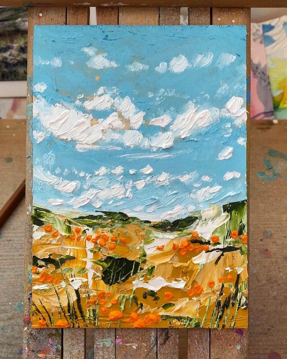 A landscape painting on canvas board : r/acrylicpainting