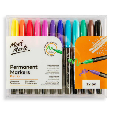 Artist's Marker Set 24 Permanent Alcohol Based Marker Pens in Carry Case.  Professional Quality. -  Denmark