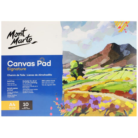 8x Mont Marte Studio Canvas Single Thick 22.9x12.7cm Mini Canvases