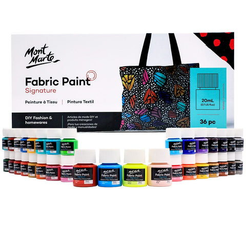 12 24 Colors Fabric Paint Set for Clothes with 6 Brushes, 1  Palette,Permanent Textile Puffy Paint Kit for Shoes, Canvas