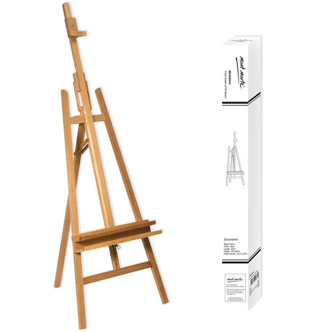 Professional French Art Easel Versatile Solid Beech Floor-Standing Easel  +Caster