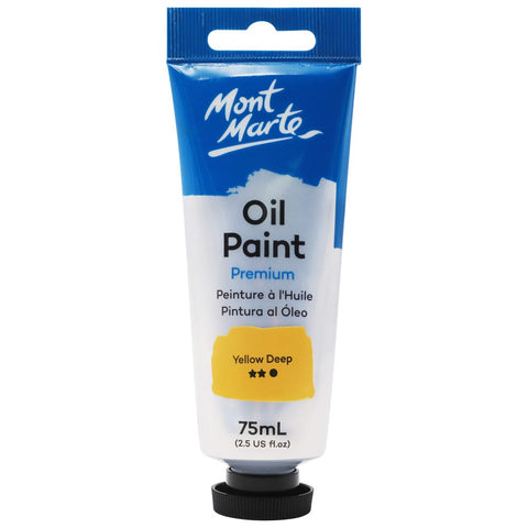 Mont Marte Water Mixable Oil Paint, 37 ml - Yellow Deep (Dark