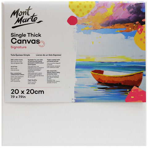 6x CSST3040 Mont Marte Studio Single Thick Canvas 30cm x 40cm