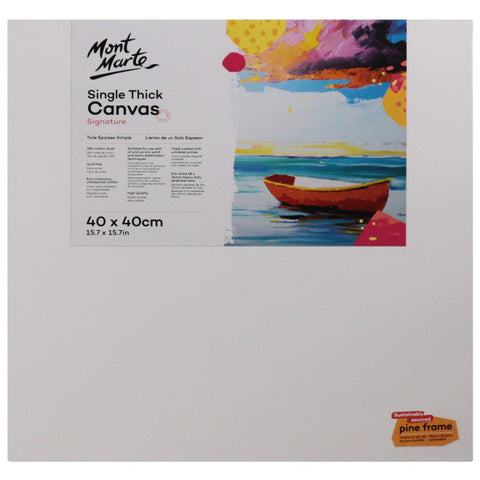 8x Mont Marte Studio Canvas Single Thick 22.9x12.7cm Mini