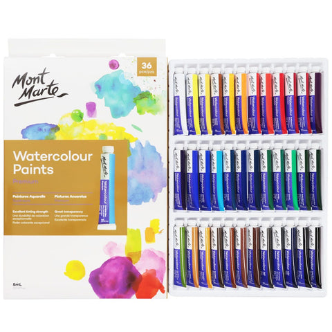 Mont Marte Usa, Inc. - Water Mixable Oil Paint Intro Set Premium 8pc x 18ml  (0.6oz)