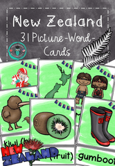New Zealand Unterrichtsmaterial: Picture Word Cards Vokabeln