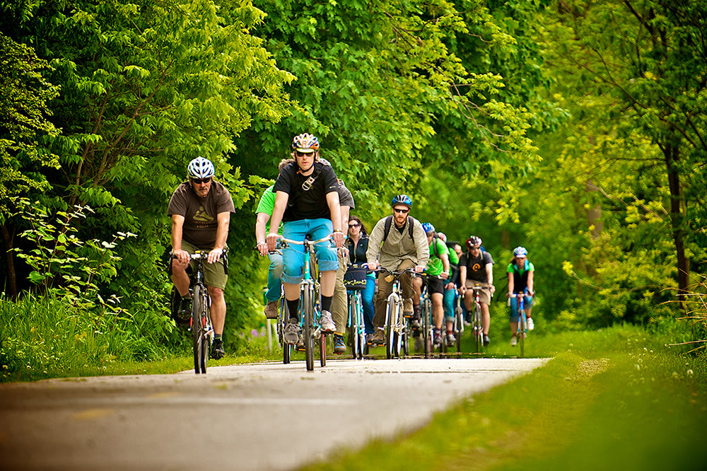 Commuters from Saris Cycling Group on a group ride