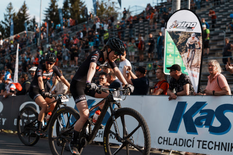 GHOST Factory Racing Team Members Crossing Finish Line