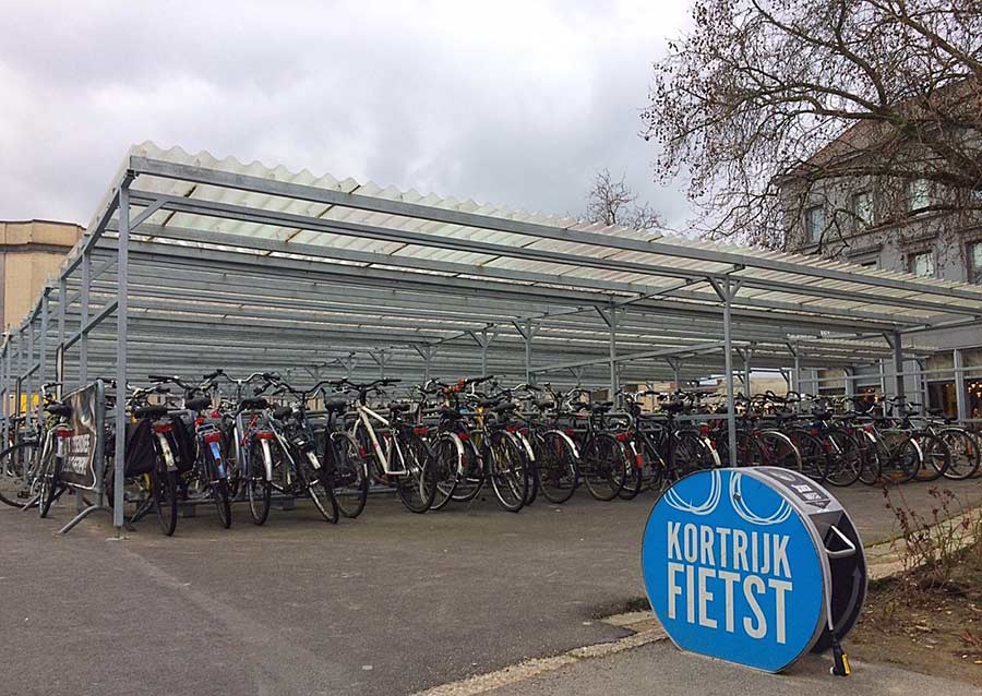 Bike parking filled to the brim