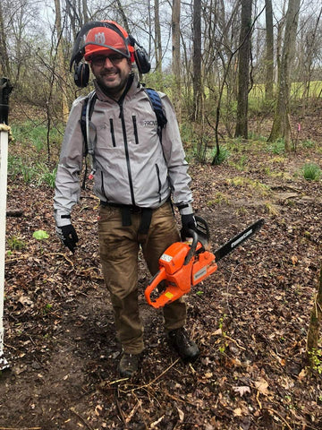 Tulio working on local trails