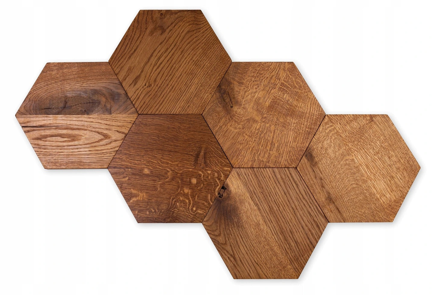 Impuro capital Selección conjunta Wooden wall panels hexagons royal oak without knots MINI - Wood Decor