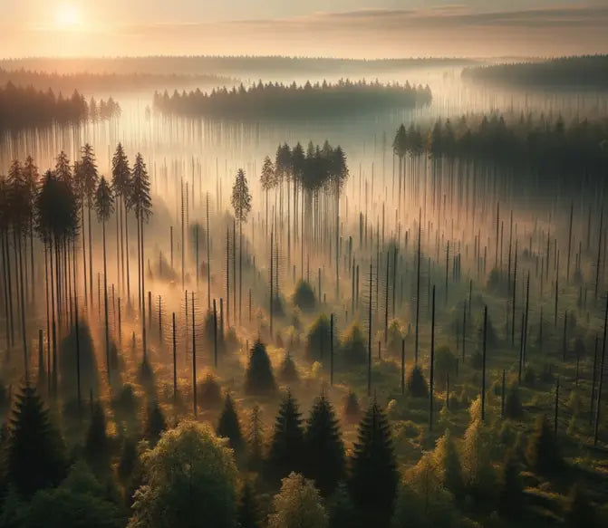 Crafted from authentic wood of renewable forests