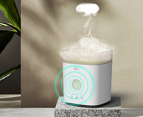 Close-up of Puffing Humidifier highlighting its fragrance diffusing capability for stress relief and mood enhancement​