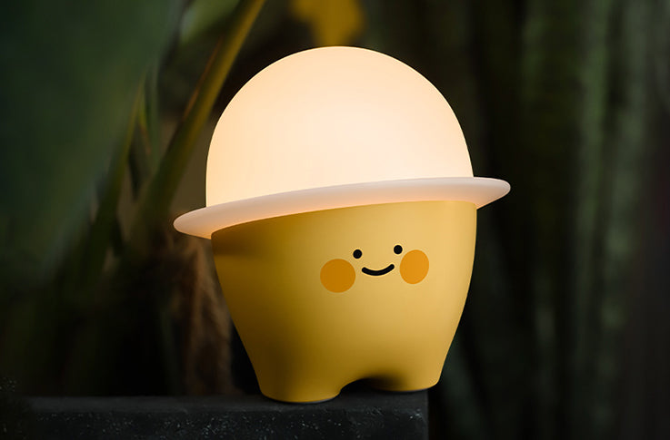 Chubby Night Light in a dimly lit room, showcasing its warm and soothing illumination​